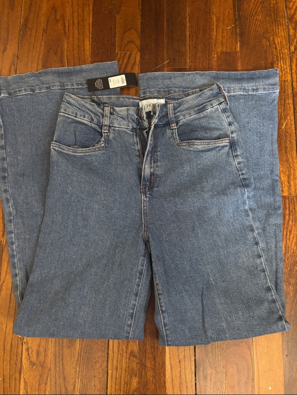 Classic High-Rise Blue Denim Wide Lege Women’s Jeans